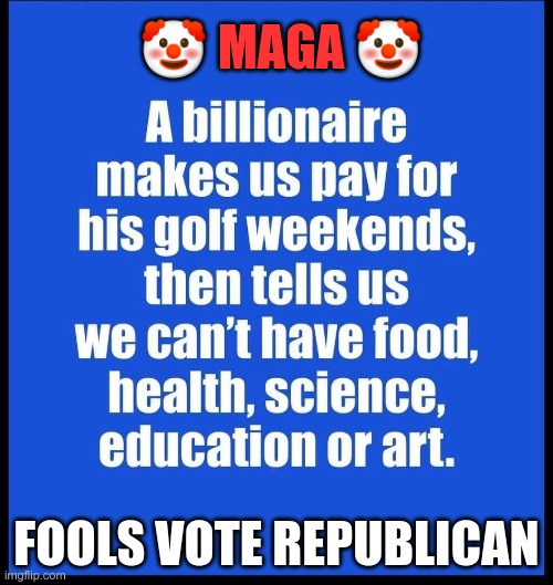 The Fools Cult | 🤡 MAGA 🤡; FOOLS VOTE REPUBLICAN | image tagged in trump,musk,gop,maga,nazi,fascists | made w/ Imgflip meme maker