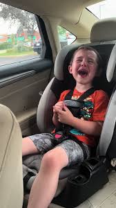 High Quality Kid crying in car Blank Meme Template