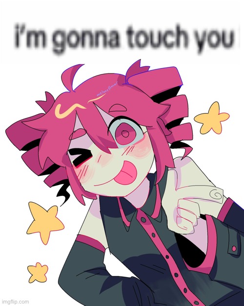 teto touch | image tagged in teto touch | made w/ Imgflip meme maker