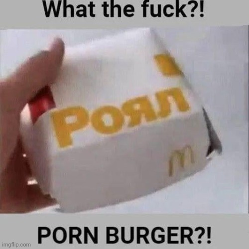 Porn Burger?! | image tagged in porn burger | made w/ Imgflip meme maker