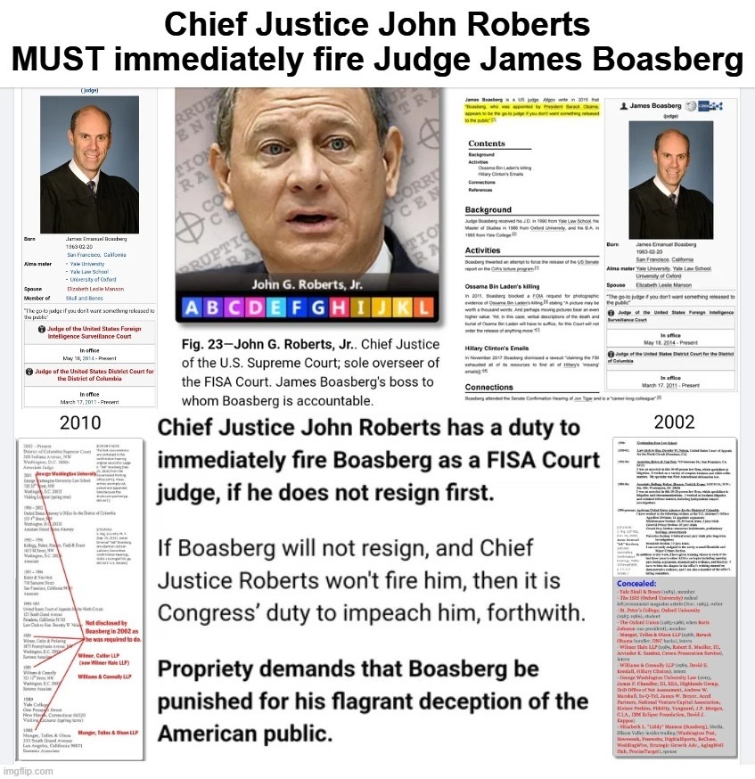Impeach Chief Justice John Roberts if he refuses to do his job! | image tagged in chief justice,john roberts,scotus,government corruption,impeach,corrupt judges | made w/ Imgflip meme maker