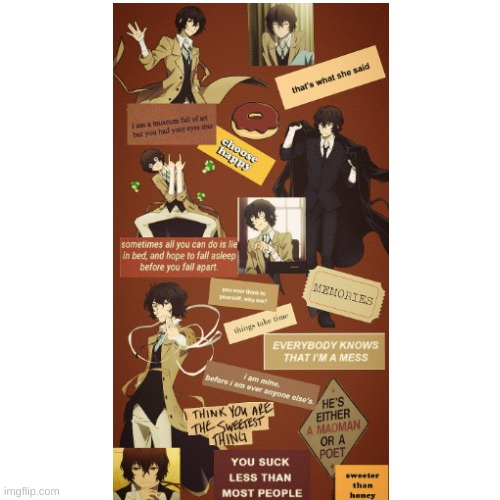 dazai vibe | image tagged in bsd,dazai | made w/ Imgflip meme maker