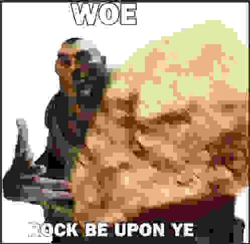 lower quality rock Blank Meme Template