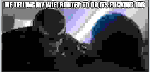 bitcrushed wifi router Blank Meme Template