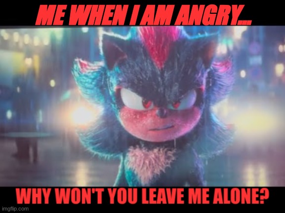 why won't you leave me alone? | ME WHEN I AM ANGRY... | image tagged in why won't you leave me alone | made w/ Imgflip meme maker