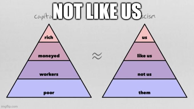 Politics | NOT LIKE US | image tagged in not like us | made w/ Imgflip meme maker