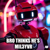 Bro thinks he’s mil3yvr | BRO THINKS HE’S 
MIL3YVR | image tagged in gifs,cool,mil3yvr | made w/ Imgflip images-to-gif maker