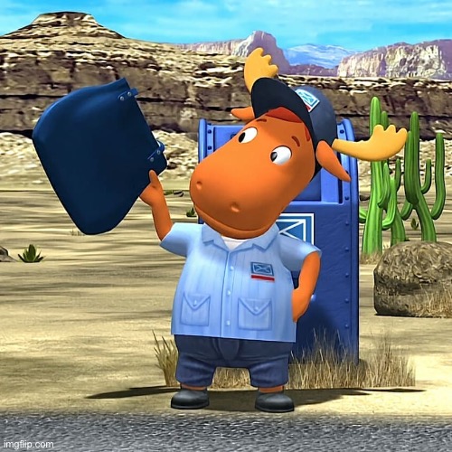 Mailman Tyrone from the Backyardigans | image tagged in mailman tyrone from the backyardigans | made w/ Imgflip meme maker