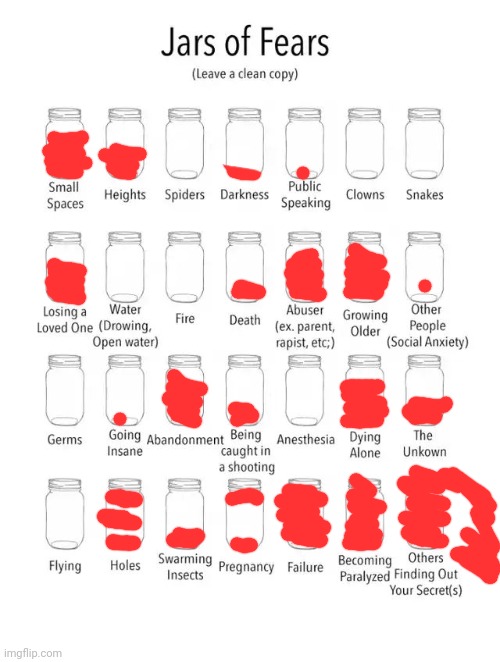 Jar of fears clear version | image tagged in jar of fears clear version | made w/ Imgflip meme maker