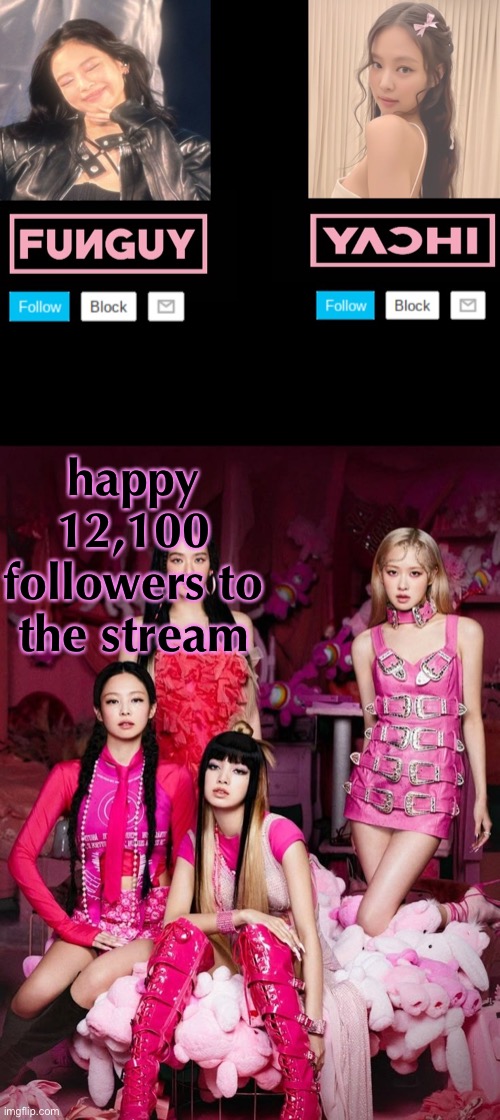Funguy and yachi temp | happy 12,100 followers to the stream | image tagged in funguy and yachi temp | made w/ Imgflip meme maker