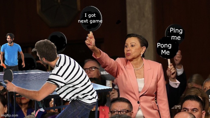 What Dems were really doing with their paddles | I got next game; Ping me; Pong 
Me | image tagged in democrats holding signs | made w/ Imgflip meme maker