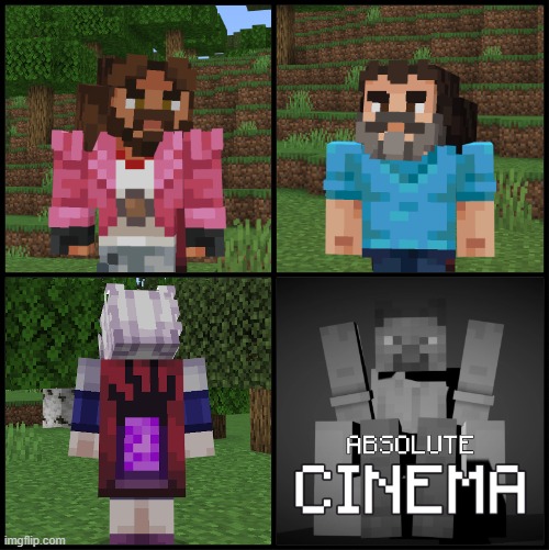 Absolute Cinema | image tagged in minecraft,absolute cinema,cinema,steve,minecraft movie,jack black | made w/ Imgflip meme maker