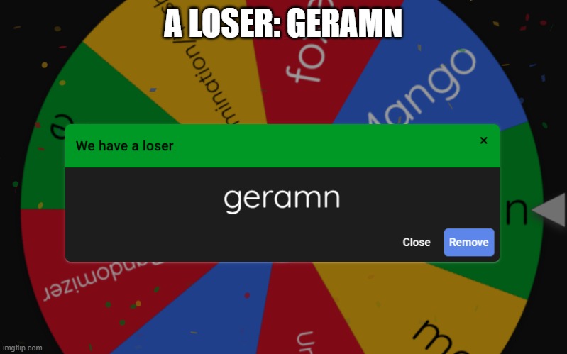 A LOSER: GERAMN | made w/ Imgflip meme maker
