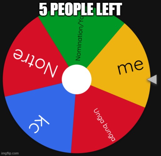5 PEOPLE LEFT | made w/ Imgflip meme maker