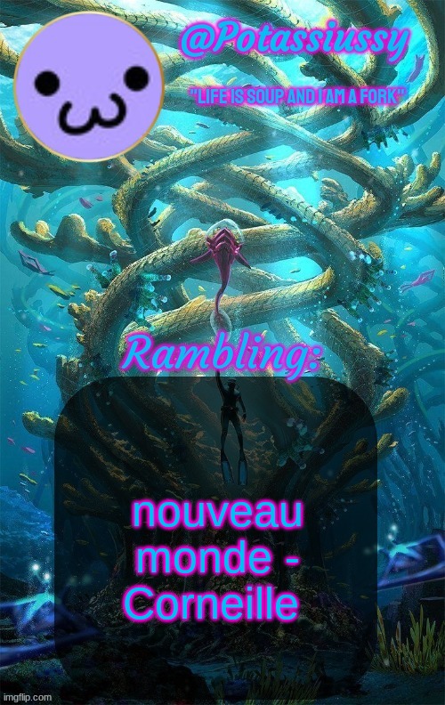 French Music | nouveau monde - Corneille | image tagged in another shitty announcement template | made w/ Imgflip meme maker