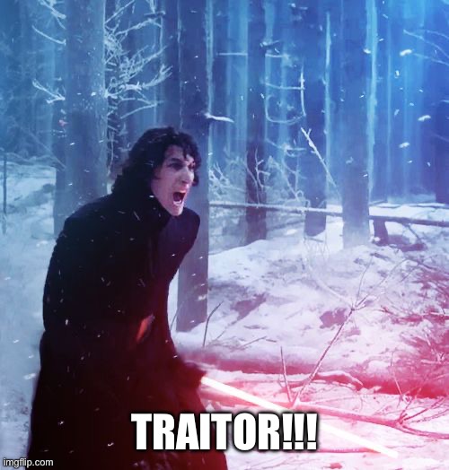 Kylo Ren Traitor | TRAITOR!!! | image tagged in kylo ren traitor | made w/ Imgflip meme maker