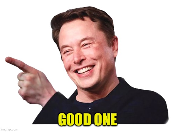 Elon | GOOD ONE | image tagged in elon | made w/ Imgflip meme maker