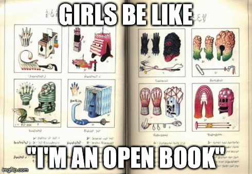 I'm an open book - meme