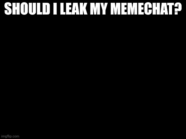 SHOULD I LEAK MY MEMECHAT? | made w/ Imgflip meme maker