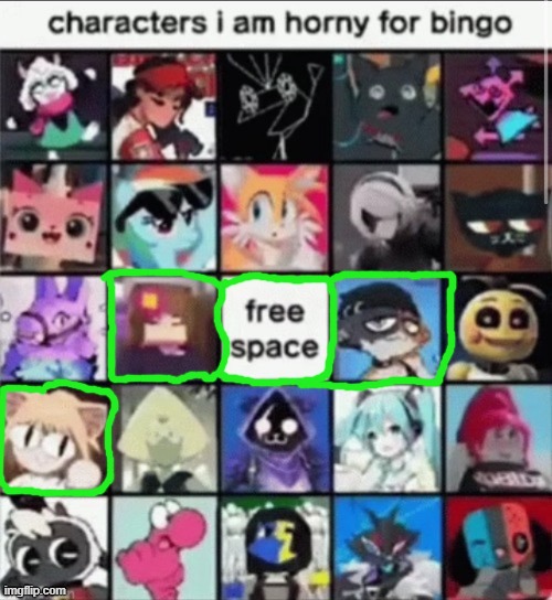 why are so much of them animals? and why is the fortnite llama there :skull | image tagged in characters i am horny,shitpost,excuse me what the fuck,bingo,msmg,memes | made w/ Imgflip meme maker