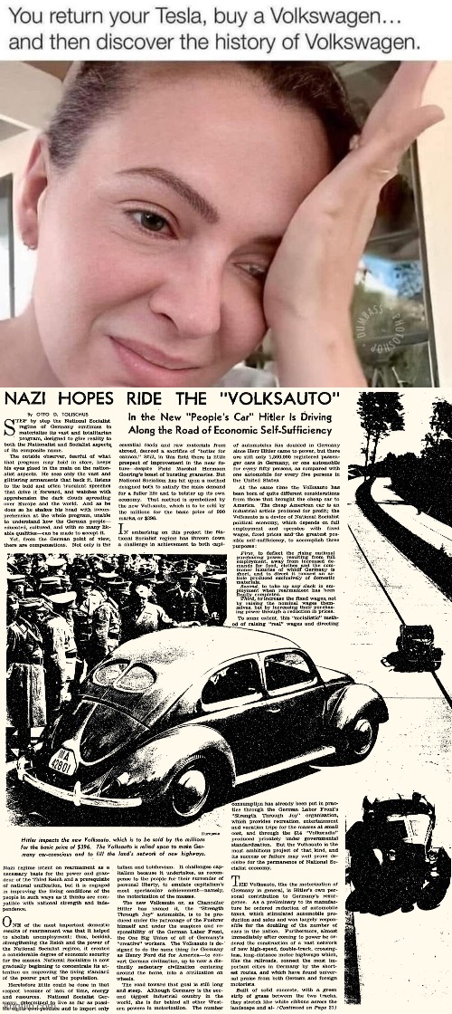 History of Volkswagen | image tagged in alyssa milano,adolf hitler,i did nazi that coming | made w/ Imgflip meme maker