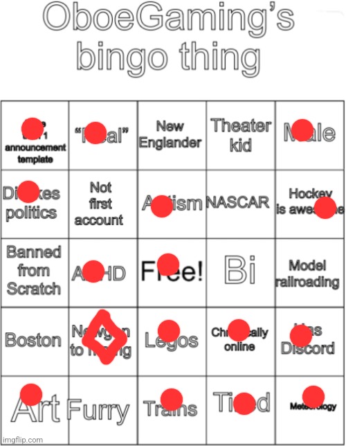 cool | image tagged in oboegaming bingo thing v1 | made w/ Imgflip meme maker