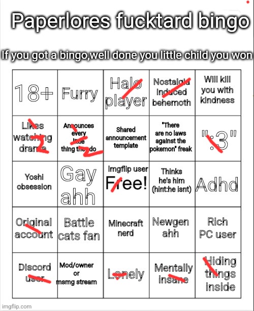 Vaporeons fucktard bingo | image tagged in vaporeons fucktard bingo | made w/ Imgflip meme maker