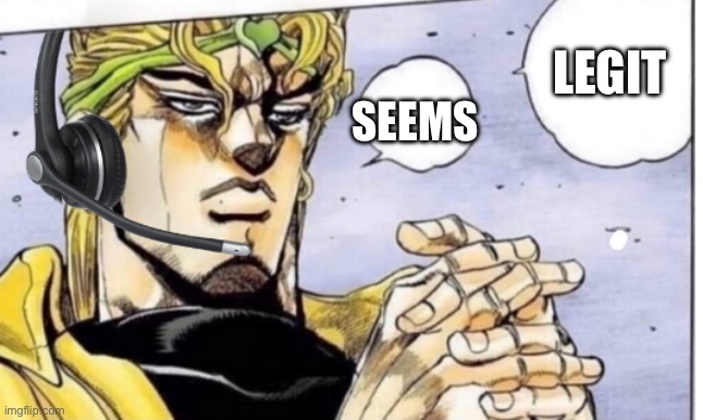 Gamer Dio | SEEMS LEGIT | image tagged in gamer dio | made w/ Imgflip meme maker