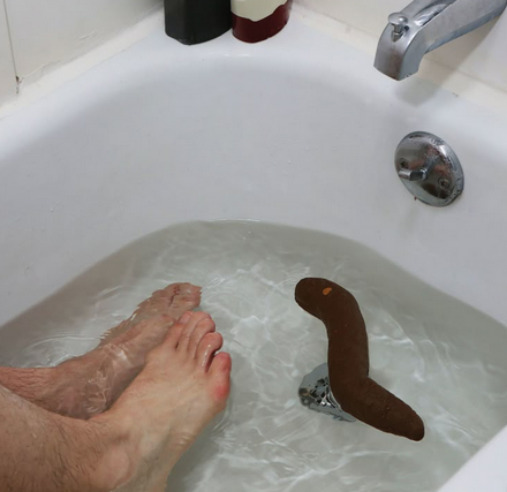 Tub snake or turd? | image tagged in memes,cursed | made w/ Imgflip meme maker