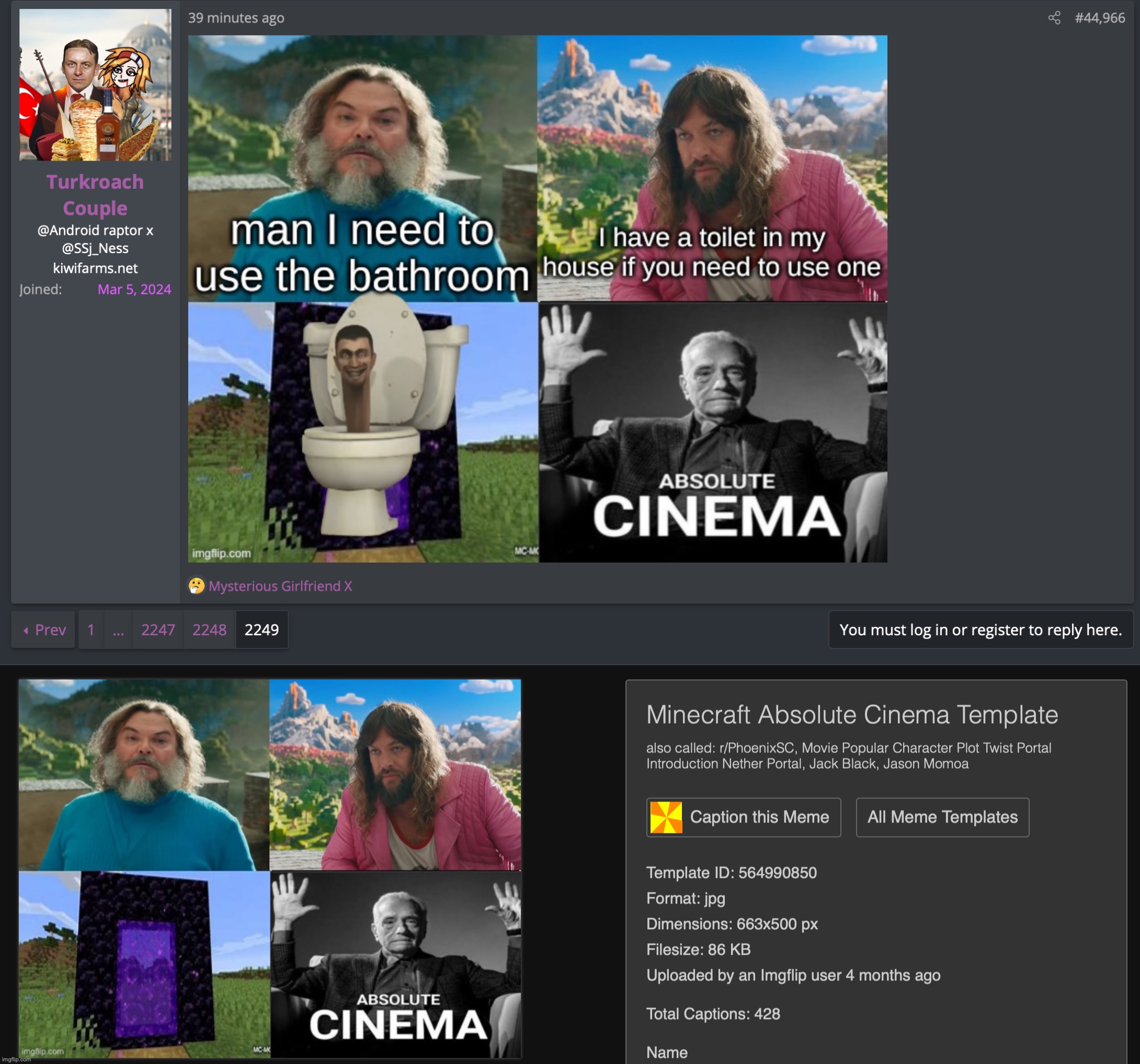 So apparently a KiwiFarms user used one of my uploaded templates ☠️ | made w/ Imgflip meme maker