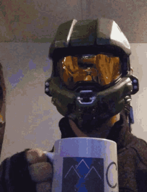 Drinking Master Chief Blank Meme Template