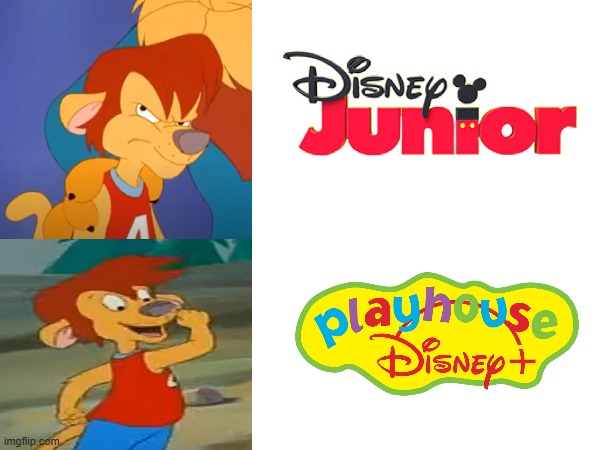 Spencer hates Disney Junior and likes Playhouse Disney+ | made w/ Imgflip meme maker
