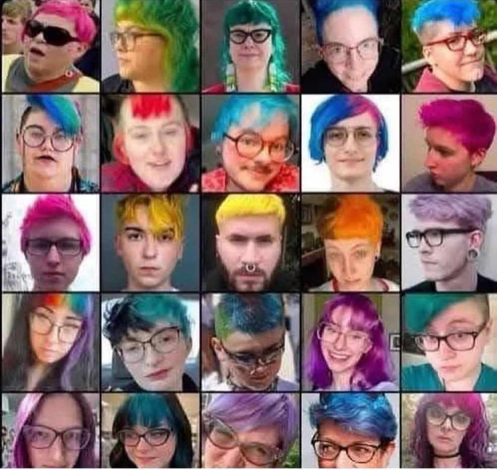 Blue hair pinkos Blank Meme Template