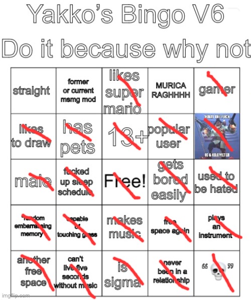 LOL | image tagged in yakko s bingo v6 | made w/ Imgflip meme maker