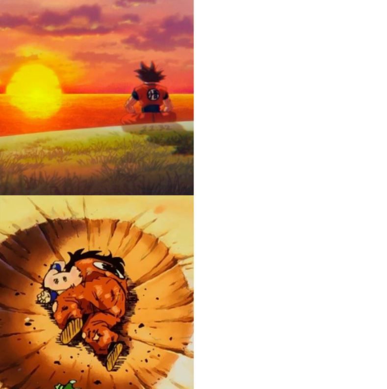 Goku and Yamcha Blank Meme Template