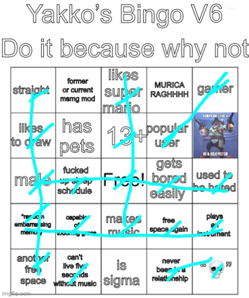 Yakko’s Bingo V6 | image tagged in yakko s bingo v6 | made w/ Imgflip meme maker