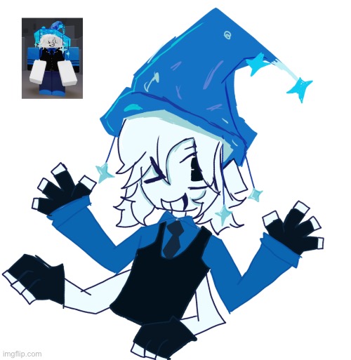 Finished the Sockz drawing!! Ask me anything about them or smth idk | made w/ Imgflip meme maker