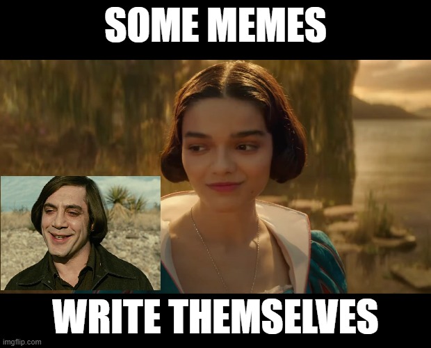 Snow White's Daddy? | SOME MEMES; WRITE THEMSELVES | image tagged in anton chigurh,snow white,disney | made w/ Imgflip meme maker