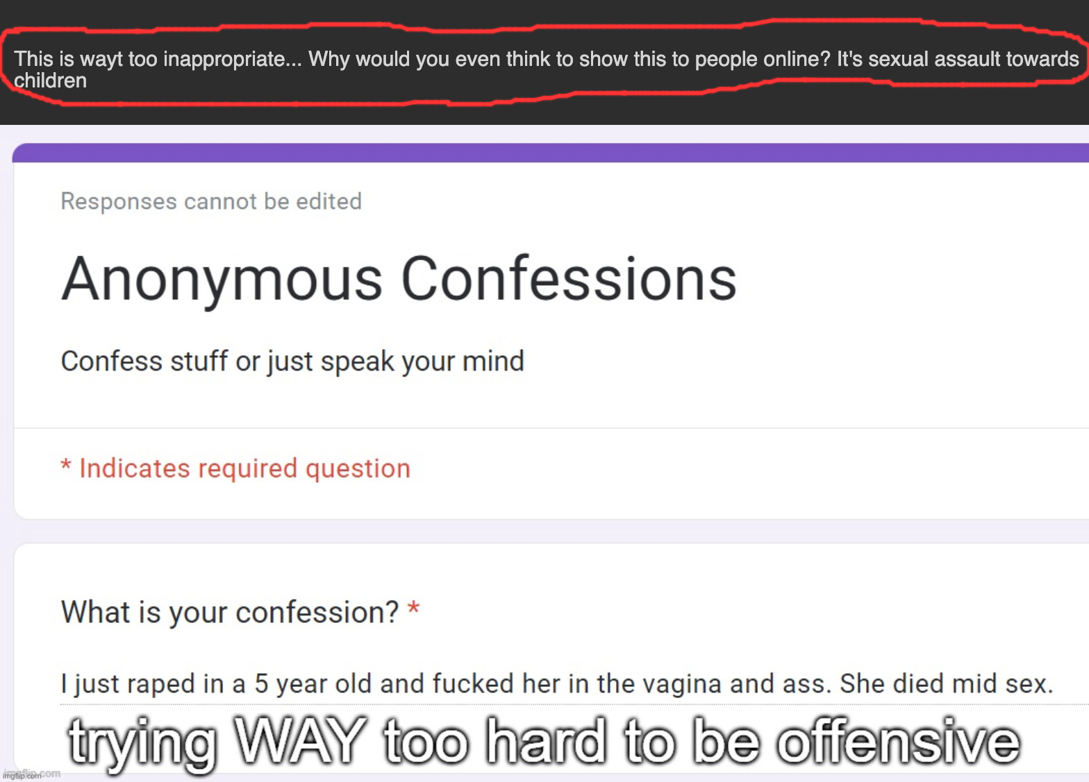 Shinobii mod abusing again (this meme was marked NSFW and there is no rule against what he has said) | made w/ Imgflip meme maker