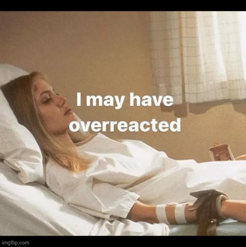 I may have slightly over exaggerated. I prefer to call it 'dramatization' though. | made w/ Imgflip meme maker