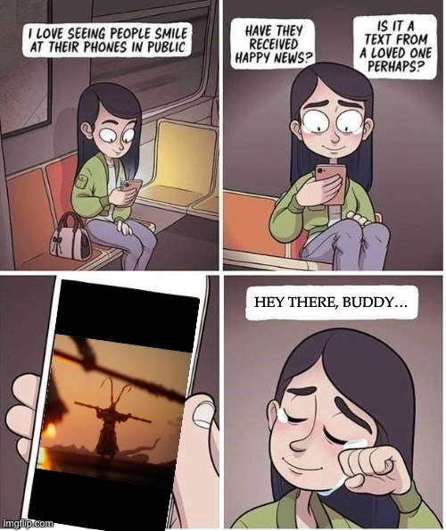 Smiling at The Great Sage briefly returning if just for a moment | HEY THERE, BUDDY… | image tagged in seeing people smile 1,memes,video games,black myth wukong,emotional,happy memes | made w/ Imgflip meme maker