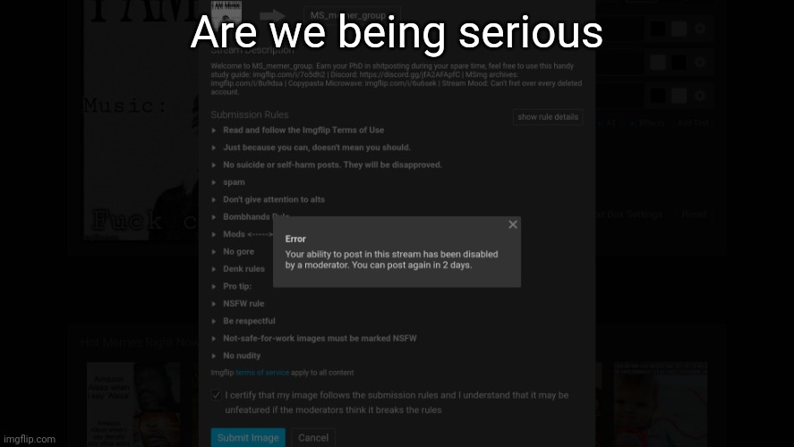 Are we being serious | made w/ Imgflip meme maker