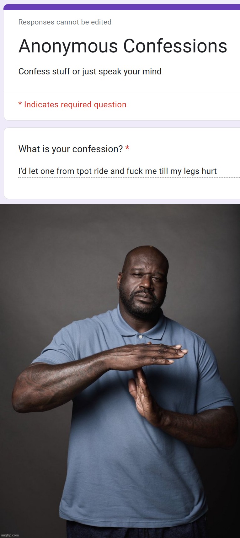 she's a good character but she's still a fucking number | image tagged in shaq timeout | made w/ Imgflip meme maker