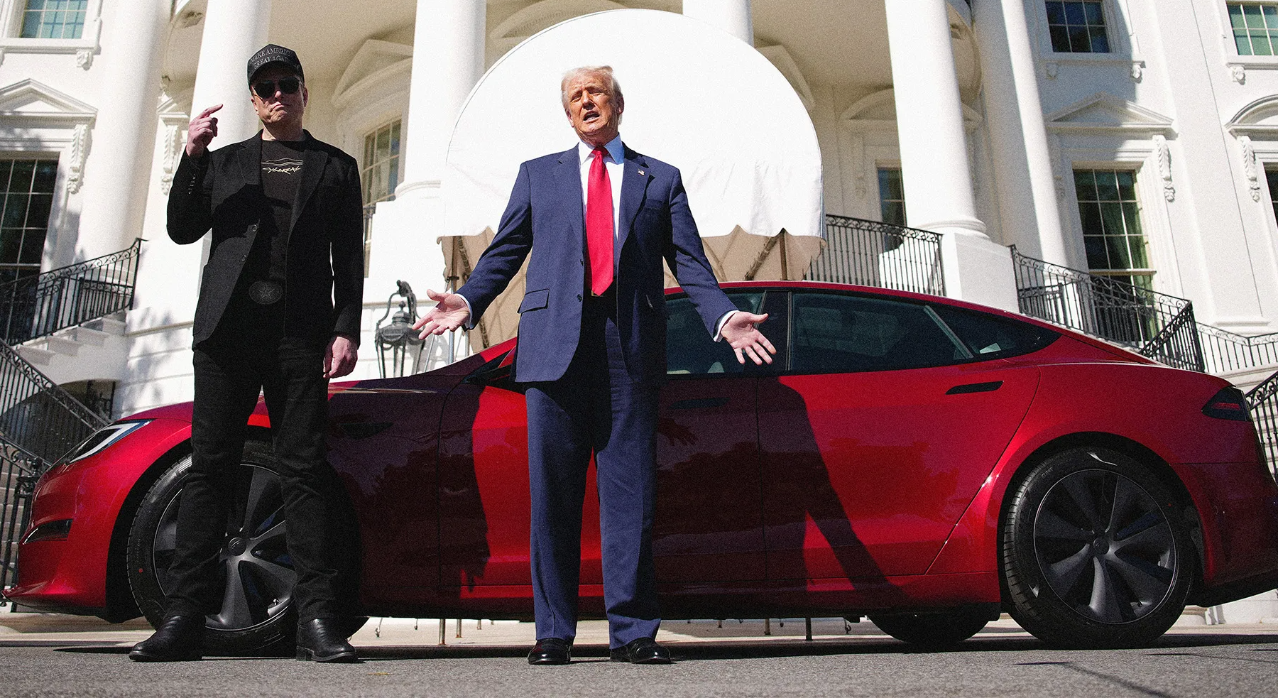 elon trump tesla Blank Meme Template