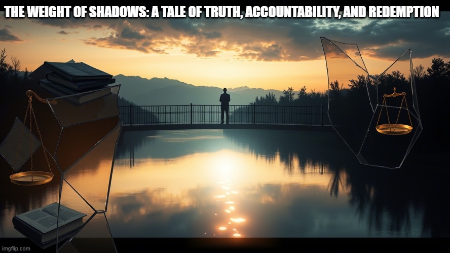 THE WEIGHT OF SHADOWS: A TALE OF TRUTH, ACCOUNTABILITY, AND REDEMPTION | made w/ Imgflip meme maker