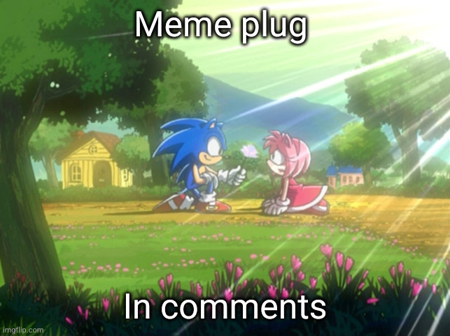 GOOD MORNING MSMG | Meme plug; In comments | image tagged in sonic gives amy a flower | made w/ Imgflip meme maker