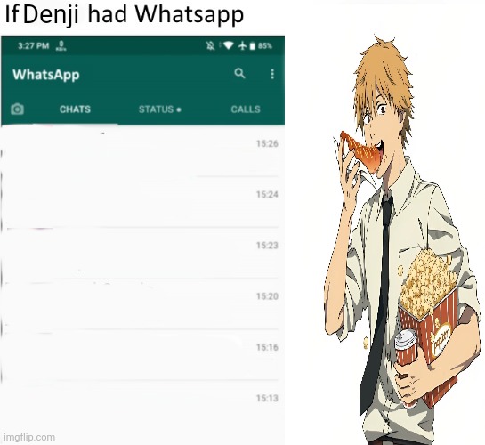 Yeah....lwk no one talks to me | Denji | image tagged in if x had whatsapp with text boxes | made w/ Imgflip meme maker