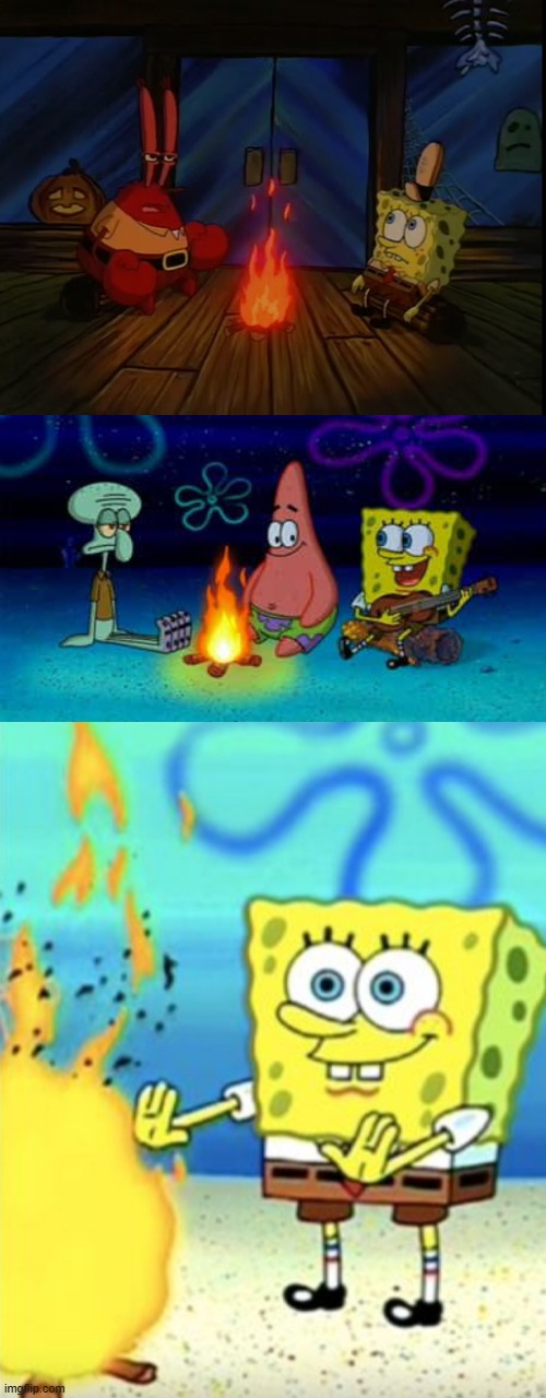 image tagged in mr krabs campfire,spongebob campfire song,campfire spongebob | made w/ Imgflip meme maker