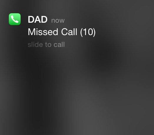 Dad missed calls Blank Meme Template