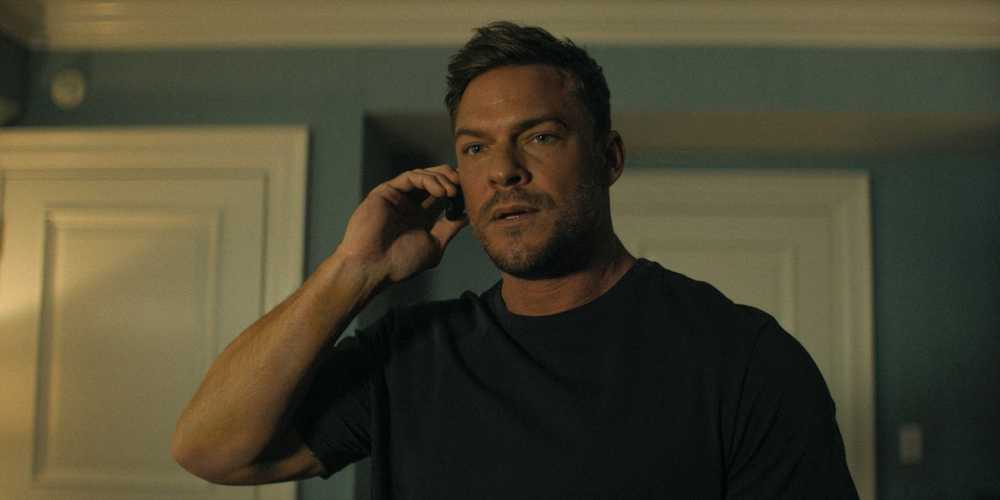 Jack Reacher on the phone Blank Meme Template